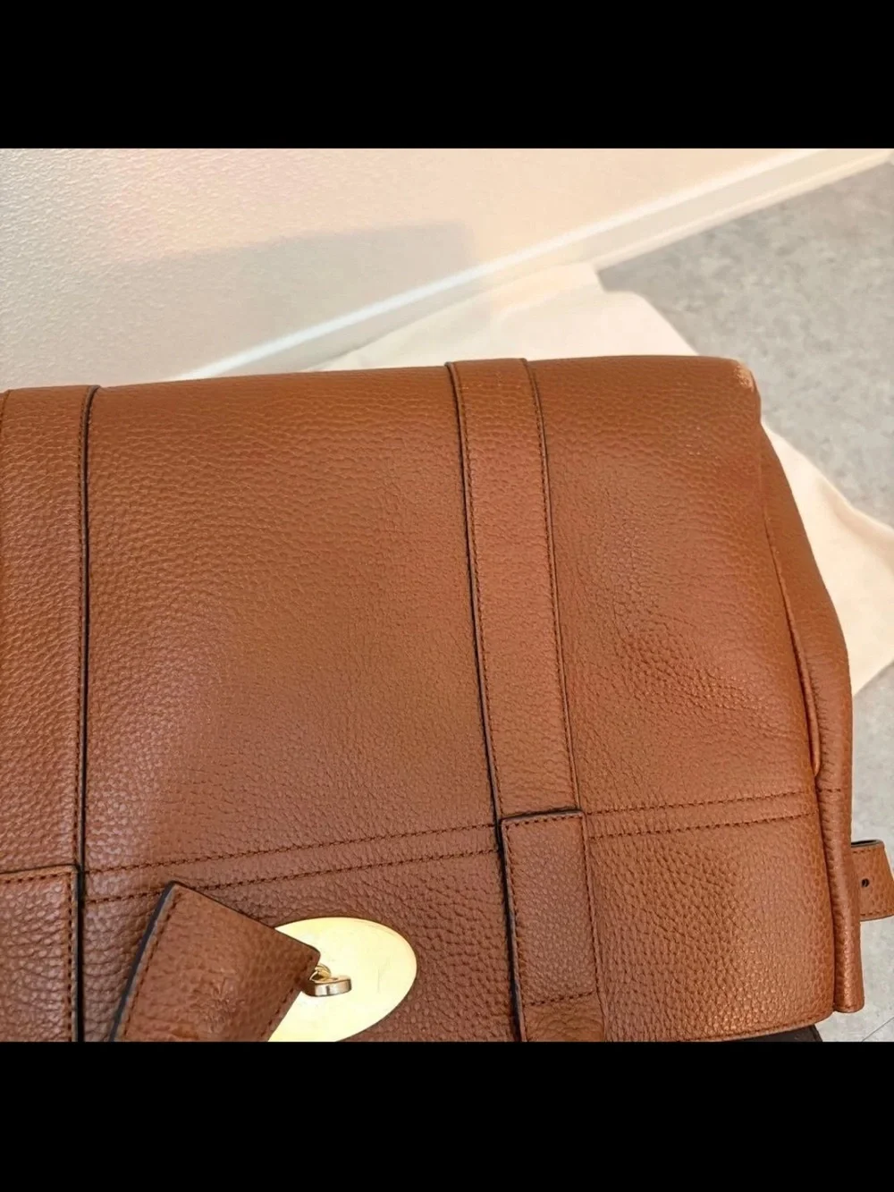 Mulberry Brown Leather Top-Handle Satchel